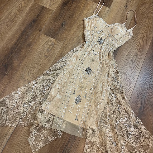 Vintage Y2K Beaded Dress Vintage Sue Wong Dress Vintage Lace Fairy Prom Wedding - Picture 3 of 17